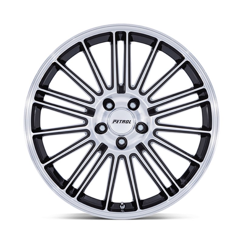 Petrol | PE001 P1D 17x8.0 ET40 - GLOSS BLACK W/ MACHINED FACE