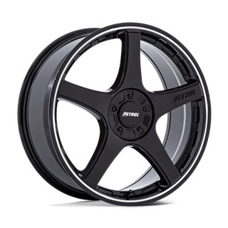 Petrol | PE003 P2E 17x8.0 ET40 - GLOSS BLACK W/ MACHINED LIP