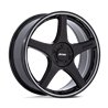 Petrol | PE003 P2E 17x8.0 ET40 - GLOSS BLACK W/ MACHINED LIP