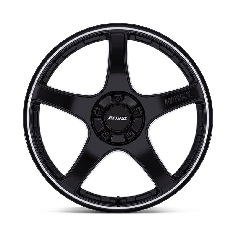 Petrol | PE003 P2E 17x8.0 ET40 - GLOSS BLACK W/ MACHINED LIP
