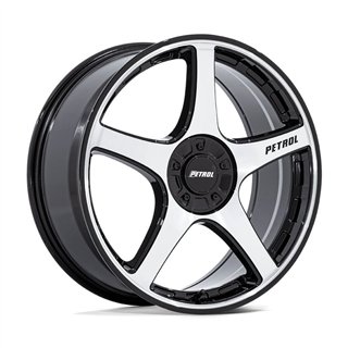 Petrol | PE003 P2E 20x8.5 ET40 - GLOSS BLACK W/ MACHINED FACE