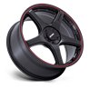Petrol | PE003 P2E 20x8.5 ET40 - MATTE BLACK W/ RED LIP