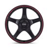 Petrol | PE003 P2E 20x8.5 ET40 - MATTE BLACK W/ RED LIP