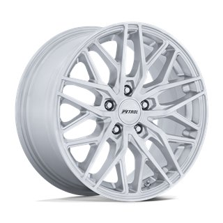 Petrol | PE004 P3E 18x8.0 ET40 - MACHINED BRUSHED GLOSS SILVER
