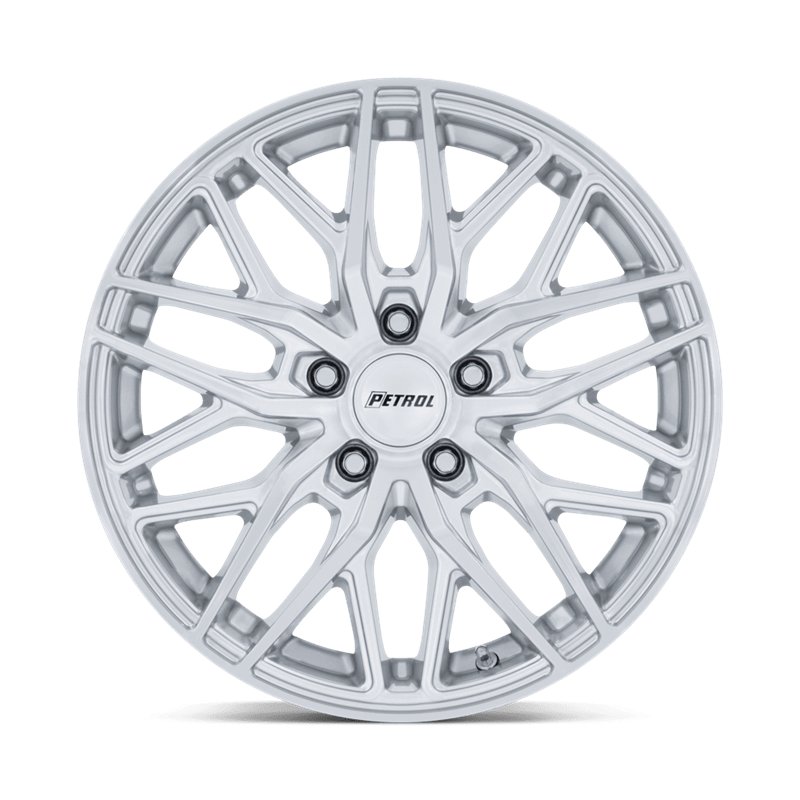 Petrol | PE004 P3E 18x8.0 ET40 - MACHINED BRUSHED GLOSS SILVER