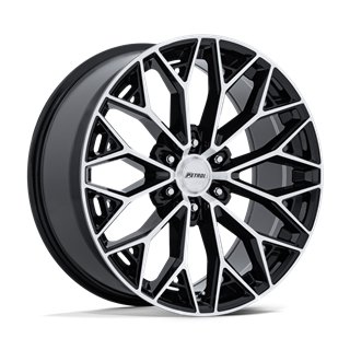 Petrol | PE006 P5E 22x9.5 ET25 - GLOSS BLACK W/ MACHINED FACE