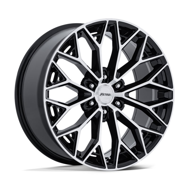 Petrol | PE006 P5E 22x9.5 ET25 - GLOSS BLACK W/ MACHINED FACE