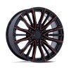 Performance Replicas | PR223 26x10.0 ET28 - GLOSS BLACK MILLED RED