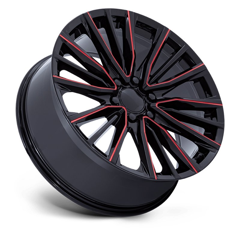Performance Replicas | PR223 26x10.0 ET28 - GLOSS BLACK MILLED RED