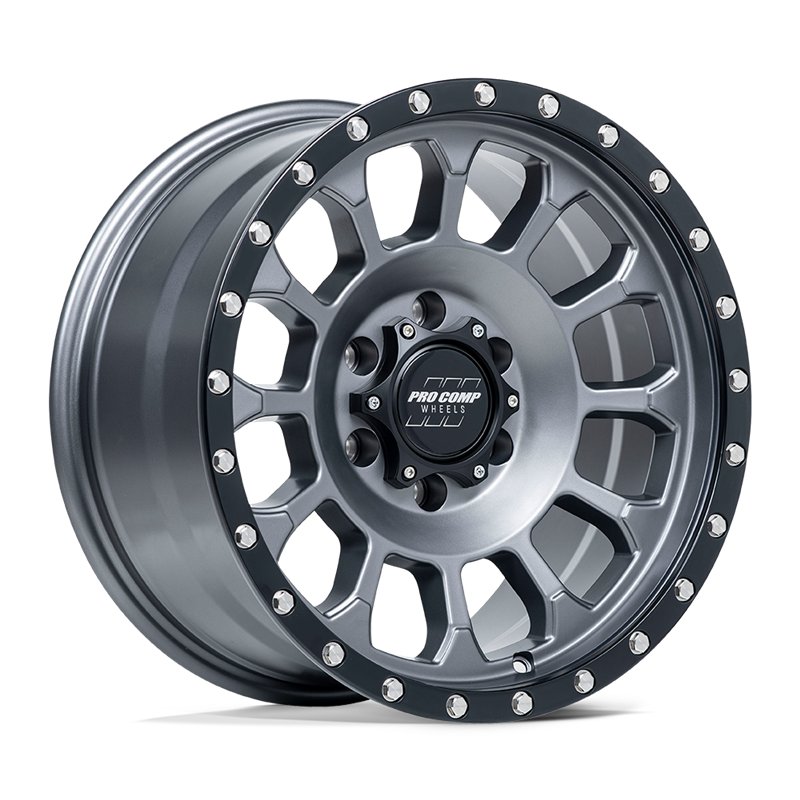 Pro Comp | PA34 ROCKWELL 17x8.5 ET0 - MATTE GRAPHITE W/ BLACK LIP
