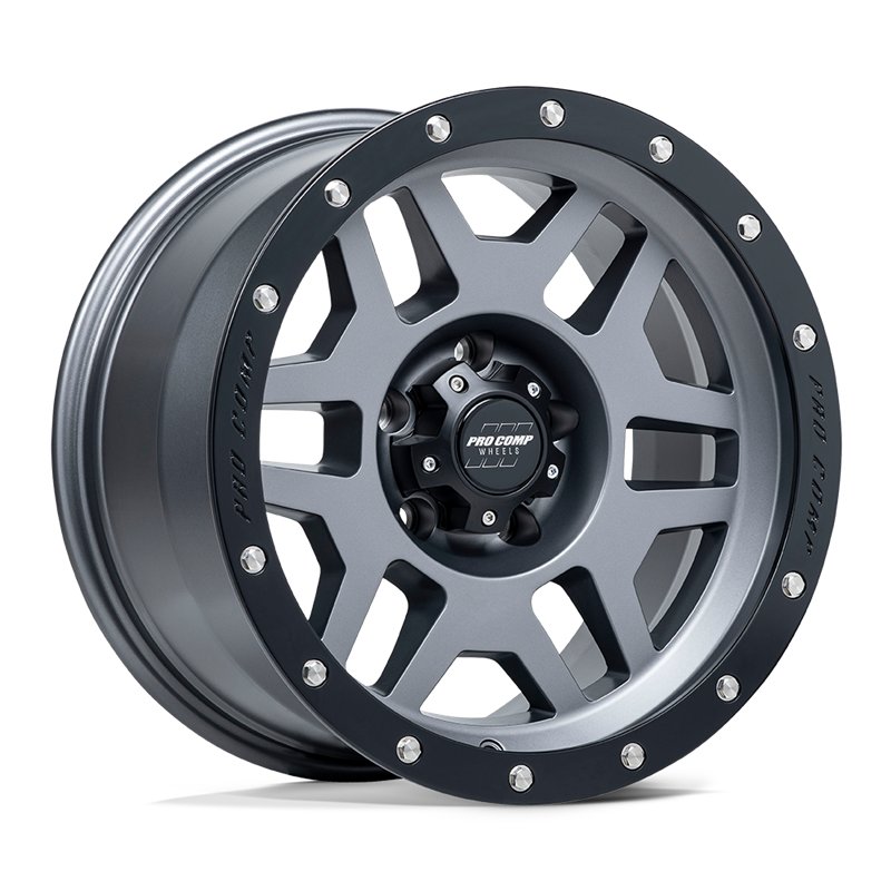 Pro Comp | PA41 PHASER 17x9.0 ET-6 - MATTE GRAPHITE W/ BLACK LIP