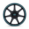Rotiform | RC208 BPU 18x9.5 ET38 - GLOSS BLACK W/ TEAL STRIPE