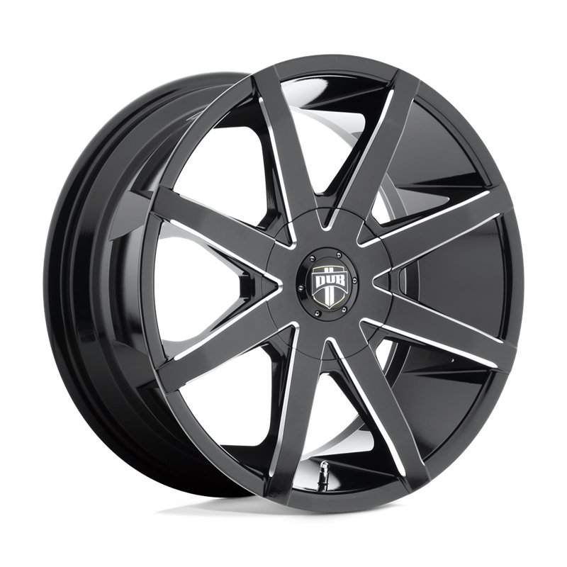 DUB Wheels | S109 PUSH 22x9.5 ET25 - GLOSS BLACK MILLED
