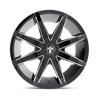 DUB Wheels | S109 PUSH 24x9.5 ET25 - GLOSS BLACK MILLED