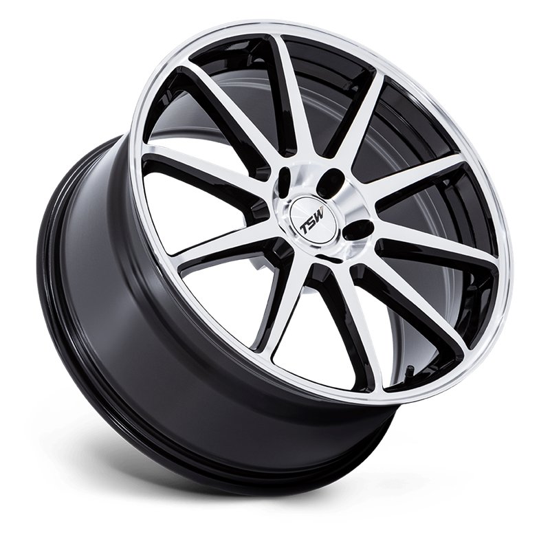 TSW | TW004 CANARD 19x10.5 ET35 - GLOSS BLACK W/ MACHINED FACE