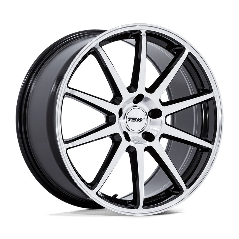 TSW | TW004 CANARD 20x10.5 ET38 - GLOSS BLACK W/ MACHINED FACE