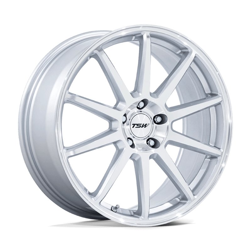 TSW | TW004 CANARD 19x10.5 ET43 - GLOSS SILVER W/ MACHINED FACE