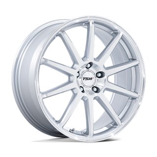 TSW | TW004 CANARD 19x9.5 ET40 - GLOSS SILVER W/ MACHINED FACE