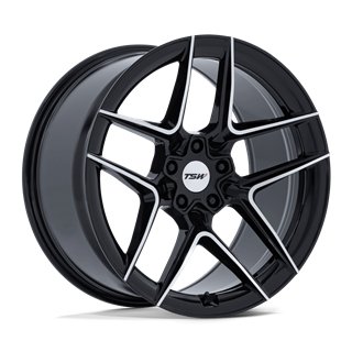 TSW | TW008 SLIPSTREAM 19x8.5 ET25 - GLOSS BLACK W/ MACHINED FACE
