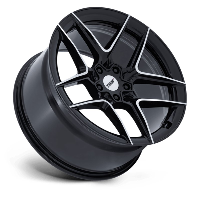 TSW | TW008 SLIPSTREAM 19x9.5 ET25 - GLOSS BLACK W/ MACHINED FACE