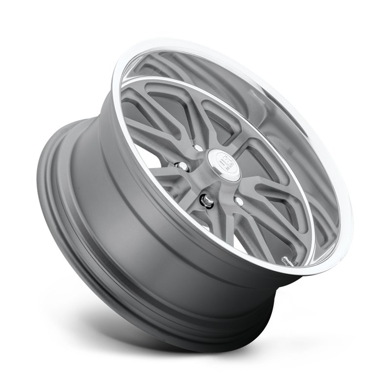 US Mag | U111 RAMBLER 15x7.0 ET1 - TEXTURED GRAY W/ DIAMOND CUT LIP