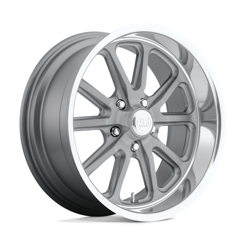 US Mag | U111 RAMBLER 18x7.0 ET1 - TEXTURED GRAY W/ DIAMOND CUT LIP