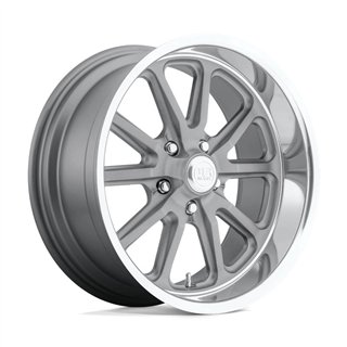 US Mag | U111 RAMBLER 20x8.5 ET15 - TEXTURED GRAY W/ DIAMOND CUT LIP