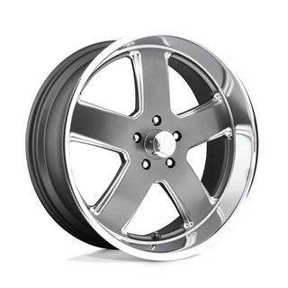 US Mag | U118 HUSTLER 22x11.0 ET18 - MATTE GUN METAL