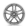 US Mag | U129 CTEN 22x10.5 ET1 - MATTE GUN METAL MILLED