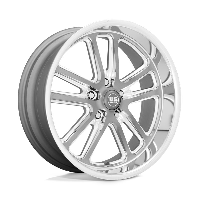 US Mag | U130 BULLET 20x8.0 ET1 - TEXTURED GUN METAL W/ MILLED EDGES