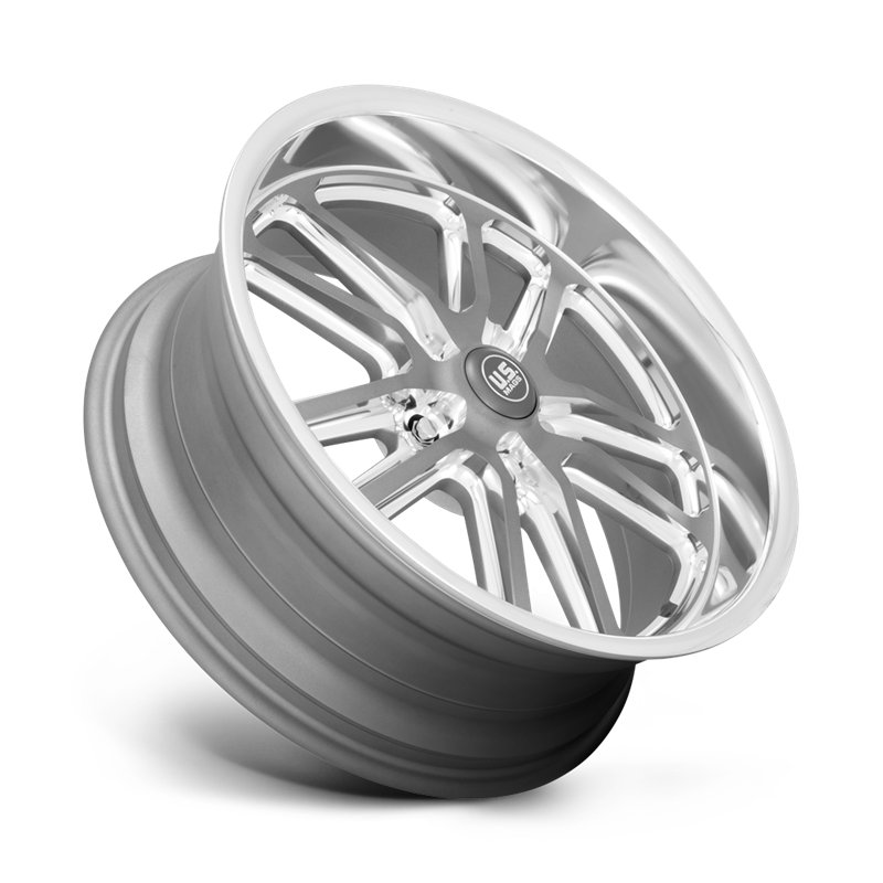 US Mag | U130 BULLET 20x8.0 ET1 - TEXTURED GUN METAL W/ MILLED EDGES
