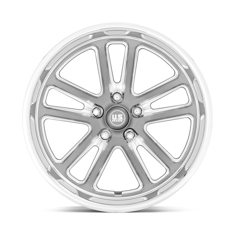 US Mag | U130 BULLET 22x11.0 ET18 - TEXTURED GUN METAL W/ MILLED EDGES