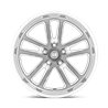 US Mag | U130 BULLET 22x11.0 ET18 - TEXTURED GUN METAL W/ MILLED EDGES