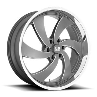 US Mag | U133 DESPERADO 24x10.0 ET25 - ANTHRACITE MILLED DIAMOND CUT LIP