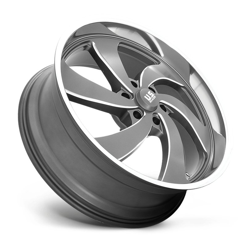 US Mag | U133 DESPERADO 24x9.0 ET25 - ANTHRACITE MILLED DIAMOND CUT LIP