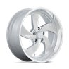 US Mag | U134 DESPERADO 20x8.0 ET1 - SILVER BRUSHED FACE MILLED DIAMOND CUT LIP
