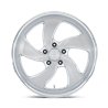US Mag | U134 DESPERADO 20x8.0 ET1 - SILVER BRUSHED FACE MILLED DIAMOND CUT LIP
