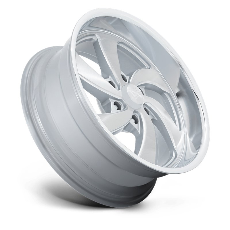 US Mag | U134 DESPERADO 20x8.0 ET1 - SILVER BRUSHED FACE MILLED DIAMOND CUT LIP