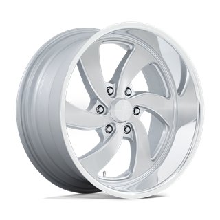 US Mag | U134 DESPERADO 20x8.0 ET1 - SILVER BRUSHED FACE MILLED DIAMOND CUT LIP