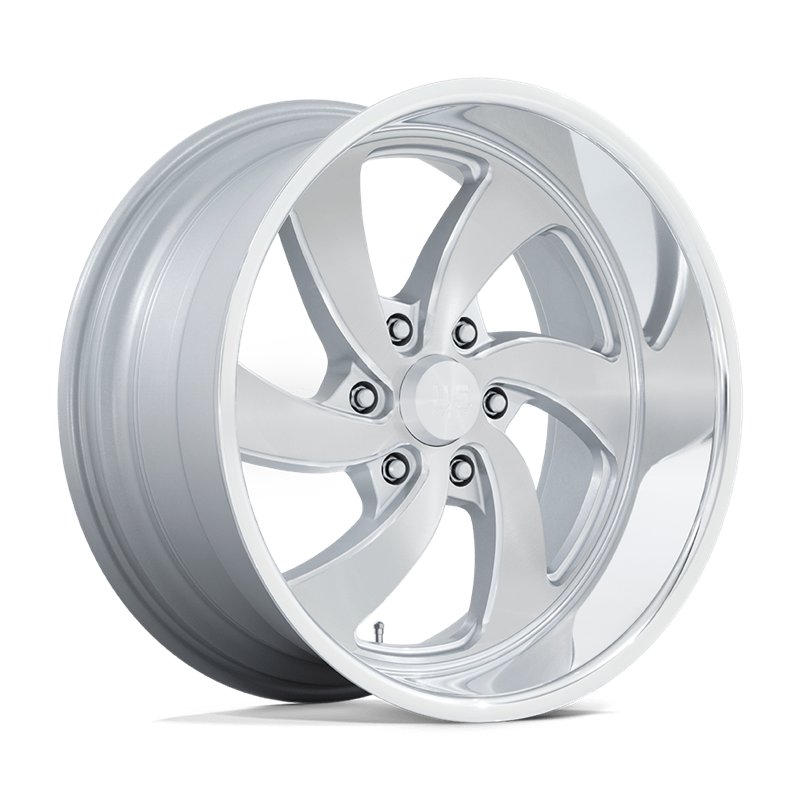 US Mag | U134 DESPERADO 20x8.0 ET1 - SILVER BRUSHED FACE MILLED DIAMOND CUT LIP