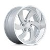 US Mag | U134 DESPERADO 20x9.5 ET1 - SILVER BRUSHED FACE MILLED DIAMOND CUT LIP