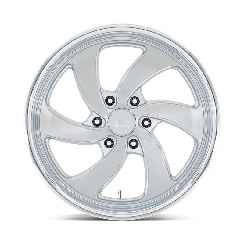 US Mag | U134 DESPERADO 20x9.5 ET1 - SILVER BRUSHED FACE MILLED DIAMOND CUT LIP