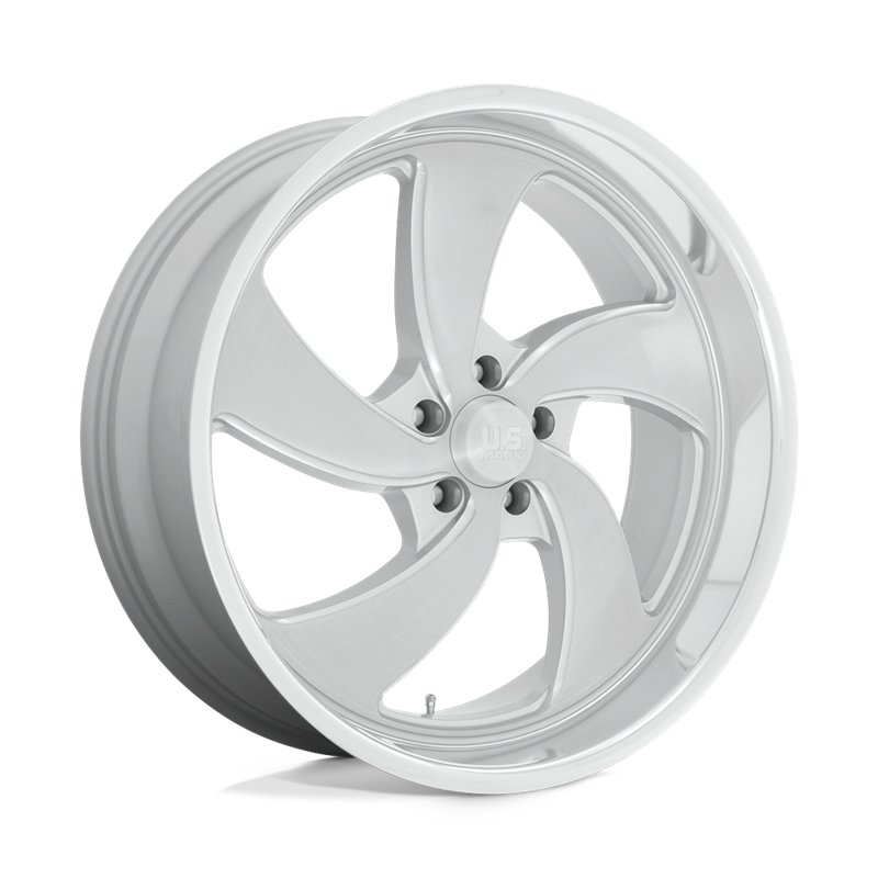 US Mag | U134 DESPERADO 22x10.5 ET1 - SILVER BRUSHED FACE MILLED DIAMOND CUT LIP