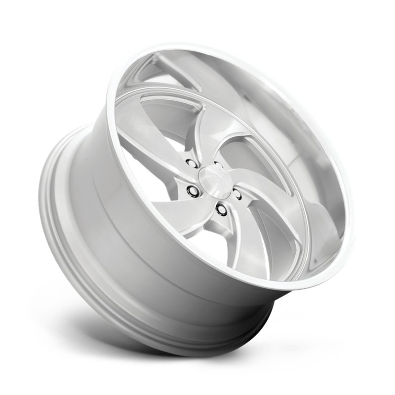US Mag | U134 DESPERADO 22x10.5 ET1 - SILVER BRUSHED FACE MILLED DIAMOND CUT LIP