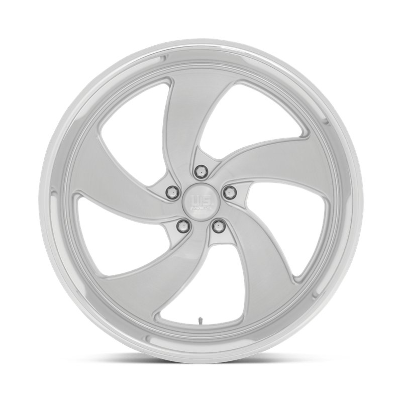 US Mag | U134 DESPERADO 24x10.0 ET5 - SILVER BRUSHED FACE MILLED DIAMOND CUT LIP