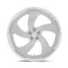 US Mag | U134 DESPERADO 24x10.0 ET5 - SILVER BRUSHED FACE MILLED DIAMOND CUT LIP