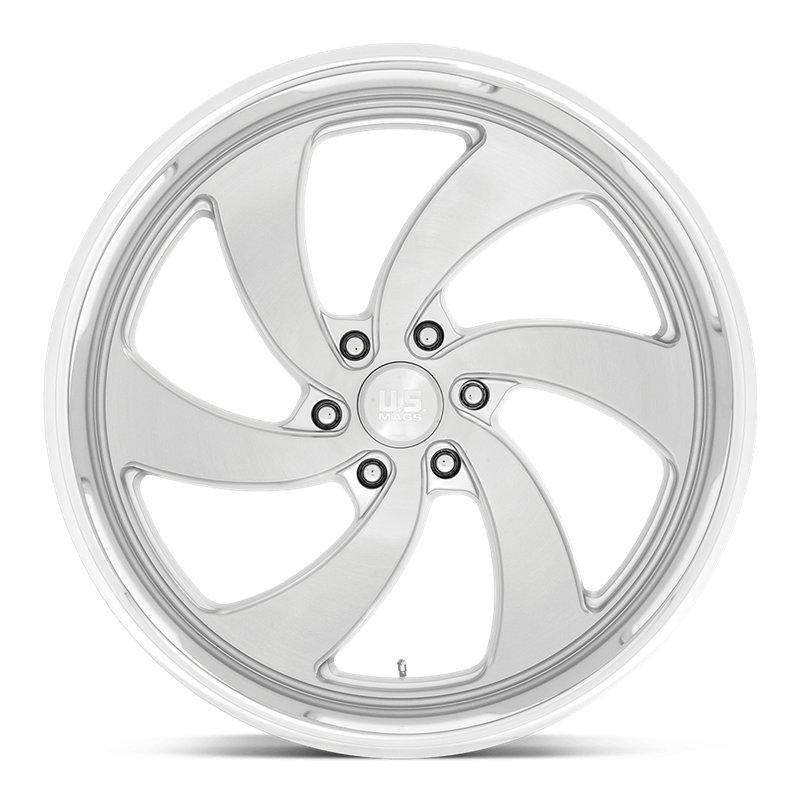 US Mag | U134 DESPERADO 24x10.0 ET25 - SILVER BRUSHED FACE MILLED DIAMOND CUT LIP