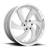US Mag | U134 DESPERADO 24x10.0 ET25 - SILVER BRUSHED FACE MILLED DIAMOND CUT LIP