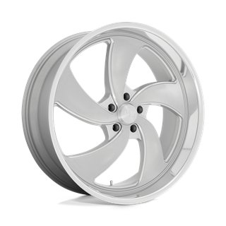 US Mag | U134 DESPERADO 24x9.0 ET1 - SILVER BRUSHED FACE MILLED DIAMOND CUT LIP