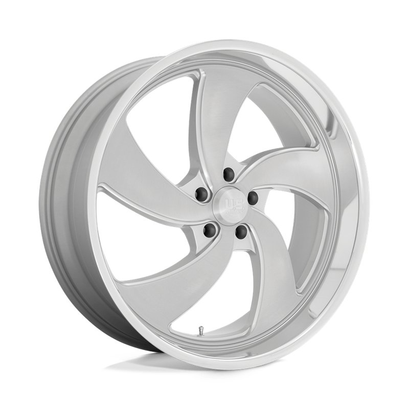 US Mag | U134 DESPERADO 24x9.0 ET1 - SILVER BRUSHED FACE MILLED DIAMOND CUT LIP